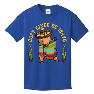 Cinco De Mayo Capybaras Mexican Capybara Kids T-Shirt