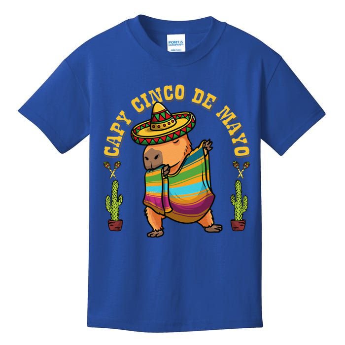 Cinco De Mayo Capybaras Mexican Capybara Kids T-Shirt