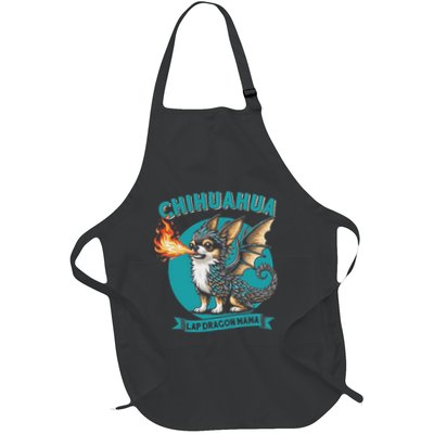 Chihuahua Dog Mama Funny Lap Dragon  Full-Length Apron With Pockets