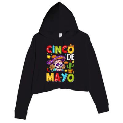 Cinco De Mayo Mexican Fiesta 5 De Mayo For Mexican Crop Fleece Hoodie