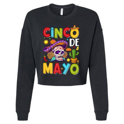 Cinco De Mayo Mexican Fiesta 5 De Mayo For Mexican Cropped Pullover Crew