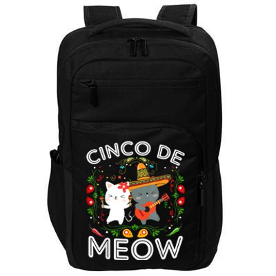 Cinco De Meow Mexican Kawaii Cat Kitten Impact Tech Backpack