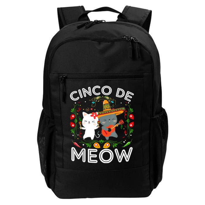 Cinco De Meow Mexican Kawaii Cat Kitten Daily Commute Backpack