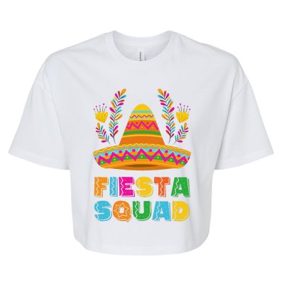 Cinco De Mayo Fiesta Squad Family Matching Group Bella+Canvas Jersey Crop Tee