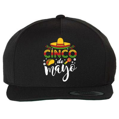 Cinco De Mayo Funny Mexican O Party Gift Wool Snapback Cap