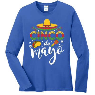 Cinco De Mayo Funny Mexican O Party Gift Ladies Long Sleeve Shirt