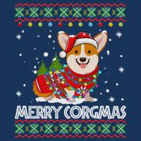 Corgi Dog Merry Corgmas Santa Corgi Ugly Christmas Sweater Cooling Performance Crew T-Shirt