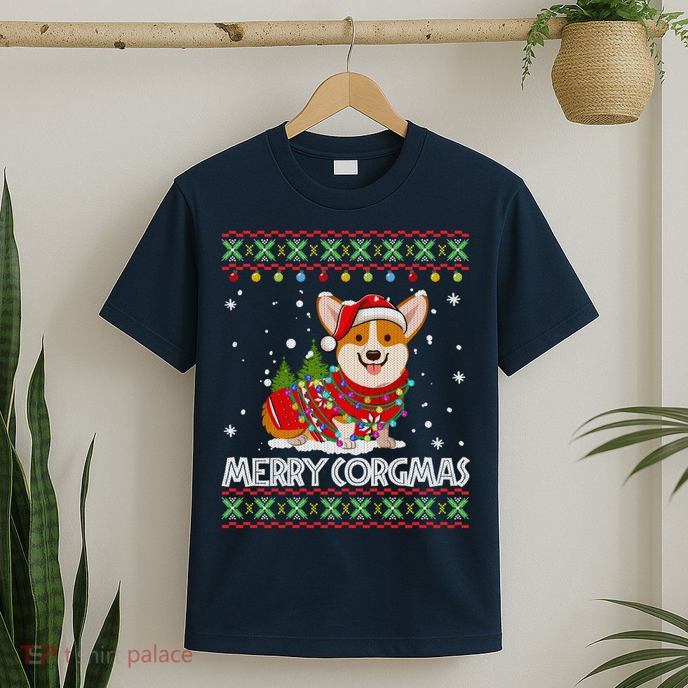 Corgi Dog Merry Corgmas Santa Corgi Ugly Christmas Sweater T-Shirt