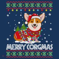 Corgi Dog Merry Corgmas Santa Corgi Ugly Christmas Sweater T-Shirt