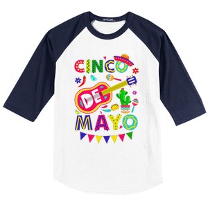 Cinco De Mayo Mexican Fiesta 5 De Mayo Funny Cinco de Mayo Baseball Sleeve Shirt