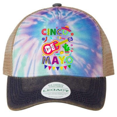 Cinco De Mayo Mexican Fiesta 5 De Mayo Funny Cinco de Mayo Legacy Tie Dye Trucker Hat