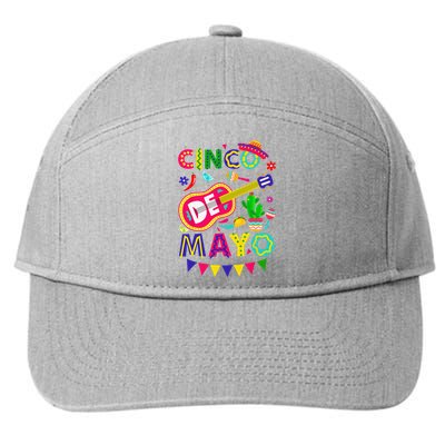 Cinco De Mayo Mexican Fiesta 5 De Mayo Funny Cinco de Mayo 7-Panel Snapback Hat