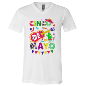 Cinco De Mayo Mexican Fiesta 5 De Mayo Funny Cinco de Mayo V-Neck T-Shirt