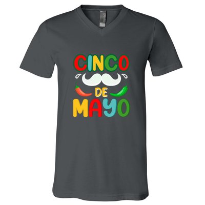 Cinco De Mayo Unny Beard Gift V-Neck T-Shirt