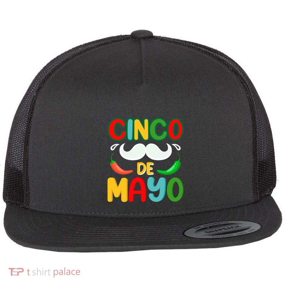 Cinco De Mayo Unny Beard Gift Flatbill Hat