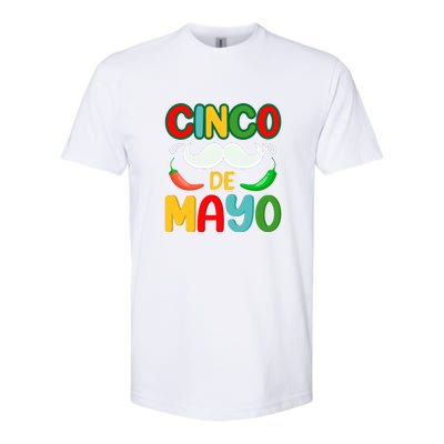 Cinco De Mayo Unny Beard Gift Softstyle® CVC T-Shirt