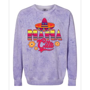 Cinco De Mayo Mama Cita Colorblast Crewneck Sweatshirt