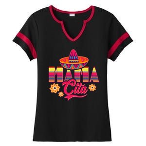 Cinco De Mayo Mama Cita Ladies Halftime Notch Neck Tee