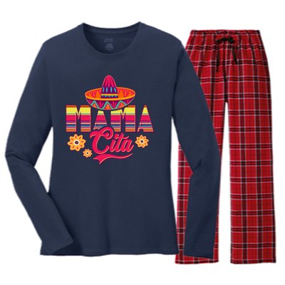 Cinco De Mayo Mama Cita Women's Long Sleeve Flannel Pajama Set 