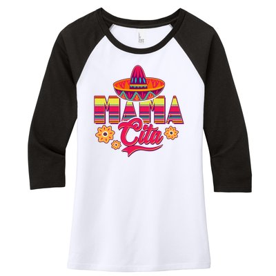 Cinco De Mayo Mama Cita Women's Tri-Blend 3/4-Sleeve Raglan Shirt