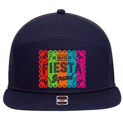 Cinco De Mayo 2024 Fiesta Squad Fiesta San Antonio Texas 7 Panel Mesh Trucker Snapback Hat