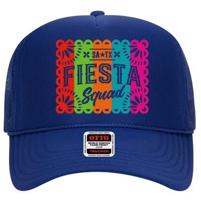 Cinco De Mayo 2024 Fiesta Squad Fiesta San Antonio Texas High Crown Mesh Back Trucker Hat