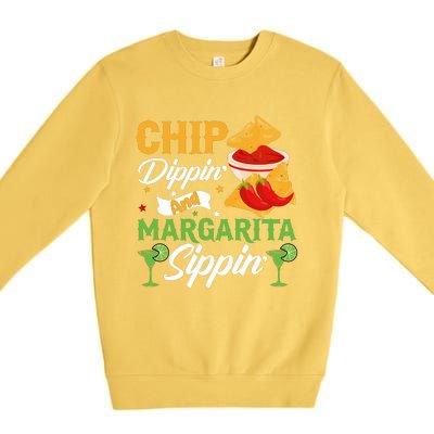 Cinco De Mayo Chip Dippin And Margarita Sippin Premium Crewneck Sweatshirt