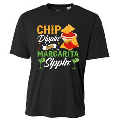 Cinco De Mayo Chip Dippin And Margarita Sippin Cooling Performance Crew T-Shirt