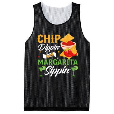 Cinco De Mayo Chip Dippin And Margarita Sippin Mesh Reversible Basketball Jersey Tank