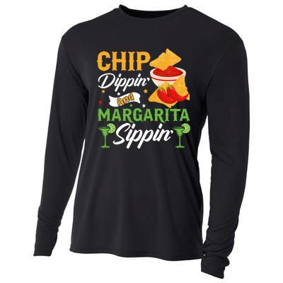 Cinco De Mayo Chip Dippin And Margarita Sippin Cooling Performance Long Sleeve Crew