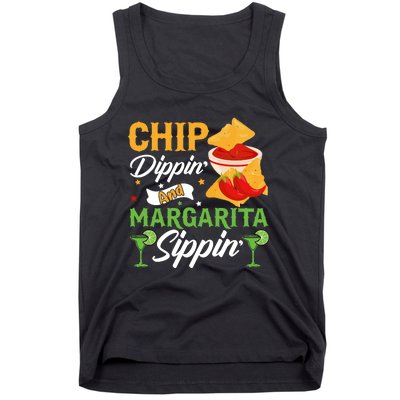 Cinco De Mayo Chip Dippin And Margarita Sippin Tank Top