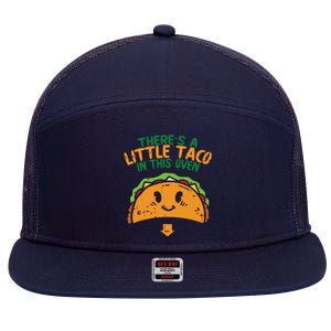 Cinco De Mayo Pregnancy Theres Taco In This Oven Baby Reveal 7 Panel Mesh Trucker Snapback Hat