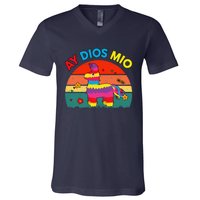 Cinco De Mayo Ay Dios Mio Let Fiesta Funny Mexican V-Neck T-Shirt