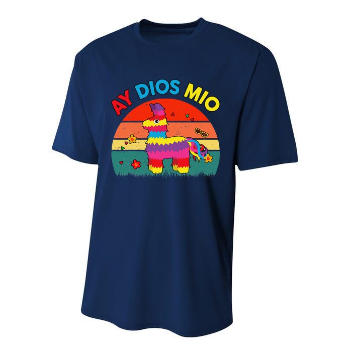 Cinco De Mayo Ay Dios Mio Let Fiesta Funny Mexican Performance Sprint T-Shirt