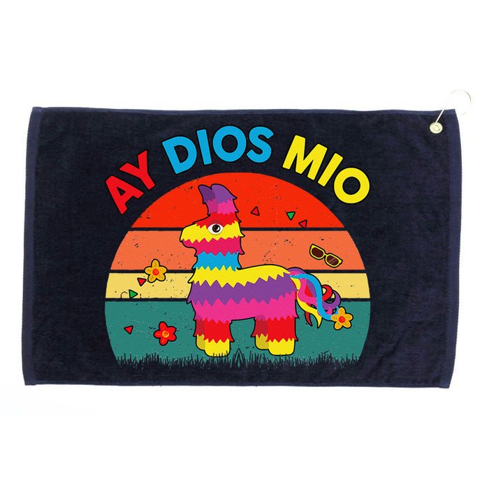 Cinco De Mayo Ay Dios Mio Let Fiesta Funny Mexican Grommeted Golf Towel