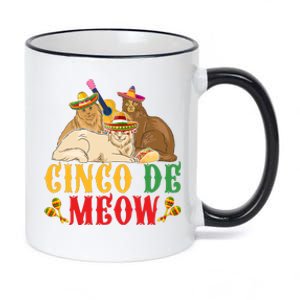 CINCO DE MEOW FUNNY CINCO DE MAYO Cat 11oz Black Color Changing Mug