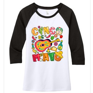 Cinco De Mayo Mexican Fiesta 5 De Mayo Mexican Festival Fiesta Party Women's Tri-Blend 3/4-Sleeve Raglan Shirt