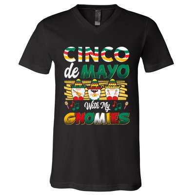 Cinco De Mayo With My Gnomies Mexican Gnome Lovers T V-Neck T-Shirt