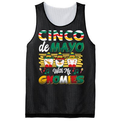 Cinco De Mayo With My Gnomies Mexican Gnome Lovers T Mesh Reversible Basketball Jersey Tank