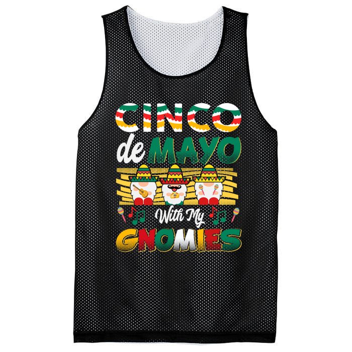 Cinco De Mayo With My Gnomies Mexican Gnome Lovers T Mesh Reversible Basketball Jersey Tank