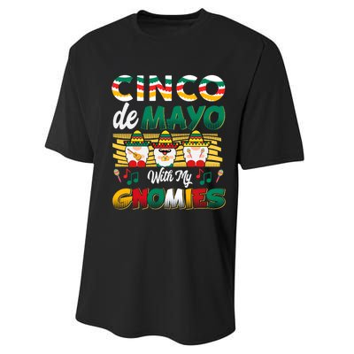 Cinco De Mayo With My Gnomies Mexican Gnome Lovers T Performance Sprint T-Shirt