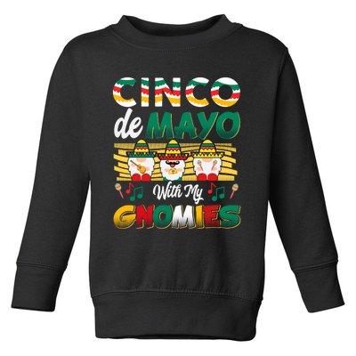 Cinco De Mayo With My Gnomies Mexican Gnome Lovers T Toddler Sweatshirt