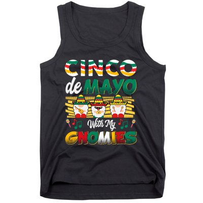 Cinco De Mayo With My Gnomies Mexican Gnome Lovers T Tank Top