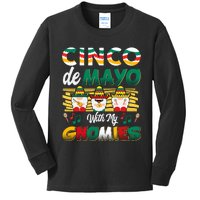 Cinco De Mayo With My Gnomies Mexican Gnome Lovers T Kids Long Sleeve Shirt