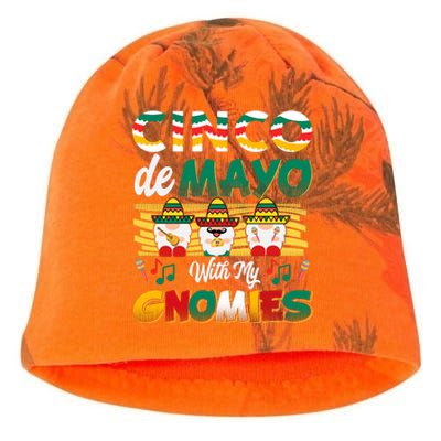 Cinco De Mayo With My Gnomies Mexican Gnome Lovers T Kati - Camo Knit Beanie