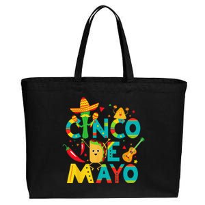 Cinco De Mayo Mexican Fiesta 5 De Mayo Cotton Canvas Jumbo Tote