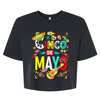 Cinco De Mayo Mexican Fiesta 5 De Mayo Bella+Canvas Jersey Crop Tee