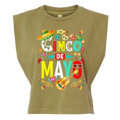 Cinco De Mayo Mexican Fiesta 5 De Mayo Garment-Dyed Women's Muscle Tee