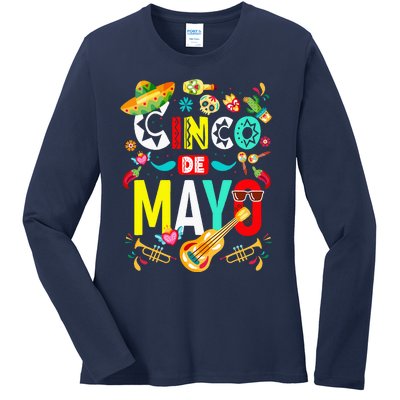 Cinco De Mayo Mexican Fiesta 5 De Mayo Ladies Long Sleeve Shirt