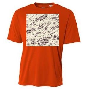 Cinco De Mayo Fiesta Pattern Cooling Performance Crew T-Shirt